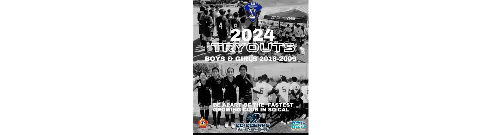 OPEN TRYOUTS FOR BOYS & GIRLS 2018-2009!