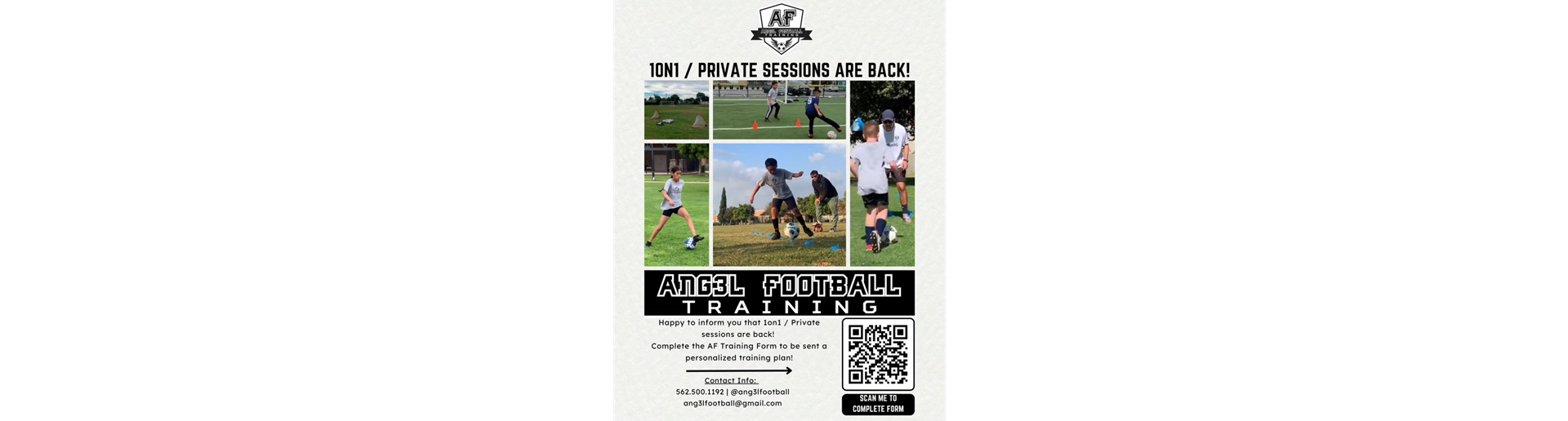 AF 1ON1 / PRIVATE SESSIONS ARE BACK!